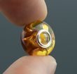 Pandora Style Amber Charm Bead Made of Honey Color Baltic Amber