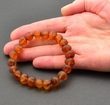 Raw Amber Healing Bracelet Made of Cognac Amber Beads 