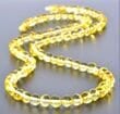 Golden Amber Necklace Made of Golden Color Amber