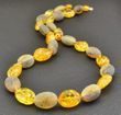 Amber Necklace Made of Raw and Polished Amber 