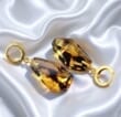 Faceted Amber Earrings Made of Amber With Bits of Flora