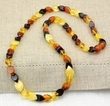 Amber Necklace Made of Overlapping Baltic Amber Pieces 