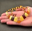 Cleopatra Amber Necklace Made of Multicolor Baltic Amber