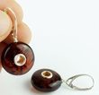 Amber Donut Earrings Made of Cognac Baltic Amber