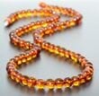 Men's Amber Necklace Made of Cognac Baltic Amber. Unisex. 