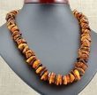 Amber Necklace Made of Nugget Shaped Amber Beads