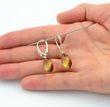 Faceted Amber Earrings Made of Amazing Baltic Amber