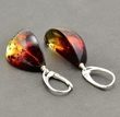 Moon Shape Baltic Amber Earrings Made of Precious Amber