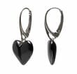 Amber Earrings Made of Black Baltic Amber