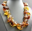 Baltic Amber Necklace Made of Large Free Shape Baltic Amber