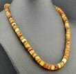 Raw Men's Amber Healing Necklace Made of Light Multicolor Amber