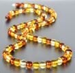 Men's Amber Healing Necklace Made of Three Color Amber. Unisex.