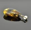 "Earth Stone" Amber Pendant Made of Light Greenish Baltic Amber