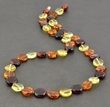 Amber Necklace Made of Tablet Shaped Baltic Amber 