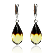 Faceted Amber Earrings Made of Precious Healing Baltic Amber