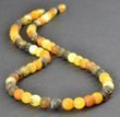 Men's Amber Necklace Made of Rare Colors Baltic Amber