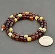 Men's Amber Necklace Made of Cognac and Lemon Baltic Amber