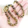 Children's Amber Necklace Made of Greenish Amber Beads