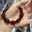 Large Amber Bracelet Made of Cherry Color Amber