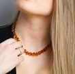 Amber Healing Necklace Made of Baroque Cognac Baltic Amber