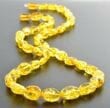 Golden Amber Necklace Made of Golden Color Bean Shape Amber