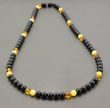 Men's Beaded Necklace Made of Amazing Baltic Amber