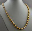 Men's Beaded Necklace Made of Precious Baltic Amber