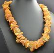 Raw Amber Healing Necklace Made of Nugget Shaped Raw Amber