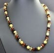 Dad and Son Matching Amber Necklaces Made of Four Color Amber