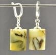 Unique Amber Earrings Made of Barrel Shape Raw Baltic Amber