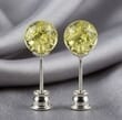 Golden Amber Stud Earrings Made of Golden Color Amber