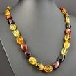Amber Necklace Made of Colorful Baltic Amber  