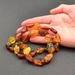 Raw Amber Necklace Made of Raw Multicolor Amber