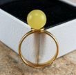 Amber Ring Handmade of Precious Healing Baltic Amber