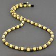 Raw Men's Beaded Necklace Made of Precious Healing Amber