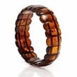 Classic Bangle Style Amber Bracelet Made of Dark Cognac Color Amber
