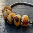 5 Pcs Pandora Style Amber Charm Beads - SOLD OUT