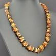 Raw Amber Healing Necklace Made of Nugget Shaped Amber Beads