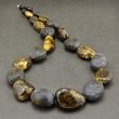 Amber Necklace Made of Raw and Polished Baltic Amber 
