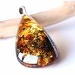 Amber Pendant Made of Precious Baltic Amber With Bits of Flora