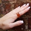 Amber Stretch Ring Made of Precious Healing Baltic Amber