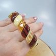 Bangle Style Amber Bracelet Made of Four Colors Amber