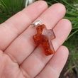Amber Cross Pendant Cut From A Single Piece Of Cognac Amber