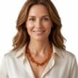 Leaf Amber Healing Necklace Made of Cognac Baltic Amber