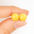 Butterscotch Amber Stud Earrings Made of Butterscotch Amber