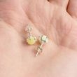 Amber Stud Earrings Made of Butterscotch Baltic Amber