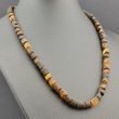 Men's Necklace Made of Raw Dark Color Baltic Amber