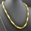 Men's Beaded Necklace Made of Butterscotch and Lemon Amber