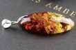 Amber Pendant Made of Colorful Baltic Amber