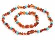 Children's Amber Bracelet With Matching Necklace For Mom 